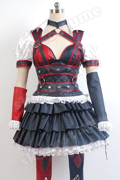 Batman Arkham Harley Quinn Cosplay Costume Outfit Party Dress Dark Knight Suit Ebay