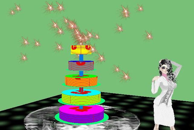 Derivable 5 Tier Cake with Sparkles
