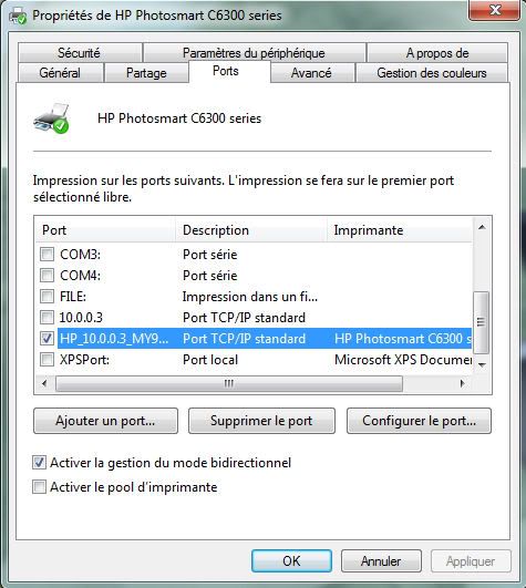 Problème d'impression C6380 en réseau - Windows 7 ... Problème d'impression C6380 en réseau - Windows 7 ...