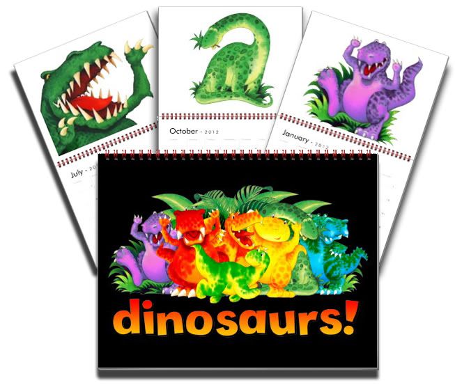 dinosaur calendar, dinosaurs, dinosaur gifts,