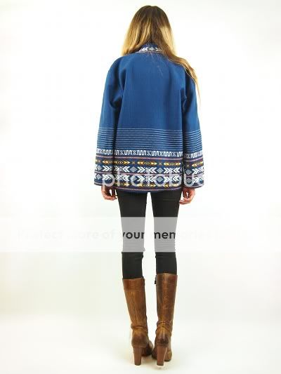   embroidered print dawning hints of color. Perfect bohemian jacket