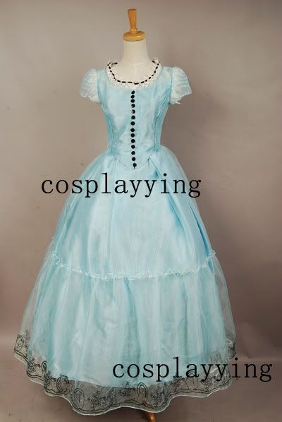 Tim burton Alice In Wonderland Alice Blue Dress Costume | eBay