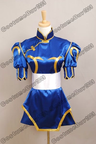 Street Fighter Chun Li Blue Cosplay Costume Chunli