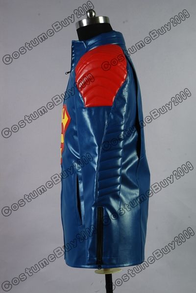 Smallville Superman Blue Leather Jacket Costume  