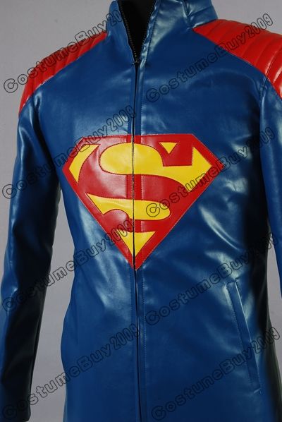 Smallville Superman Blue Leather Jacket Costume  