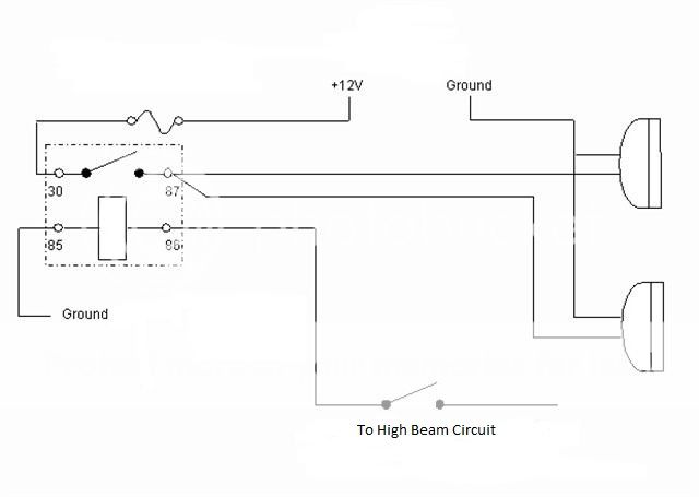 Wiring high beam ford #2