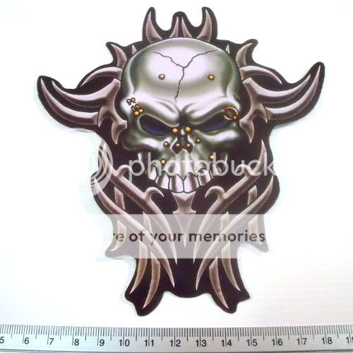 Skull Devil Tattoo Ghost Dragon Demon Sticker Decal  