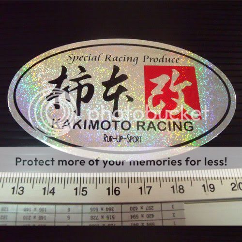 Kakimoto Racing Car Japan Reflect Light Sticker Decals  