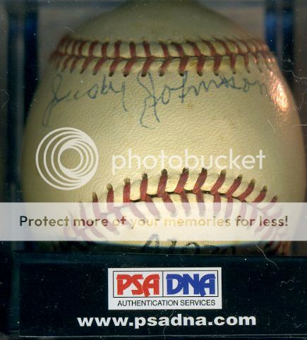 JUDY JOHNSON PSA/DNA SIGNED BASEBALL CERTIFIED AUTOGRAPH  